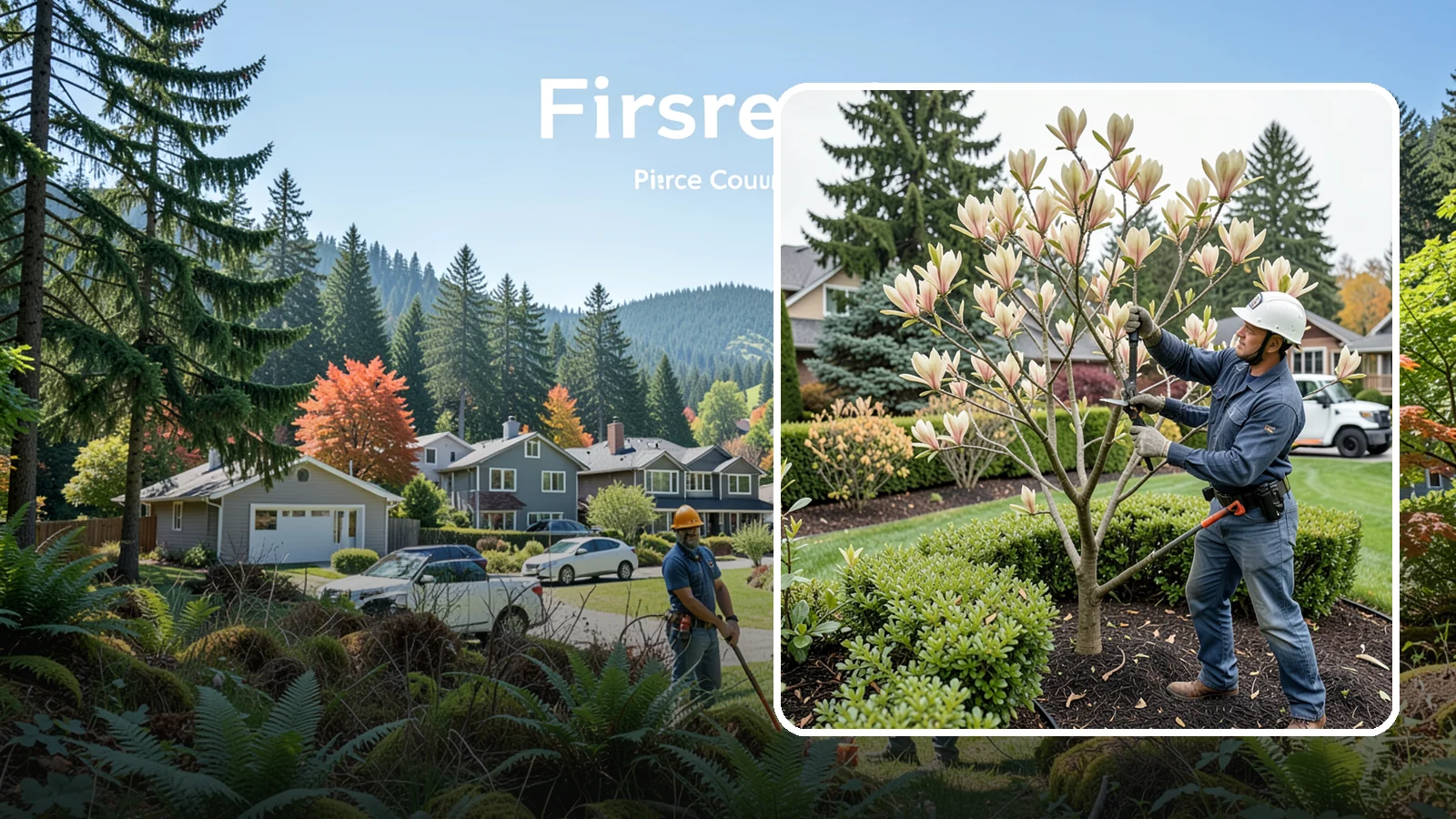 Magnolia Pruning in Fircrest, Pierce County, WA - Minimal, careful pruning for magnolias, which resent heavy cuts and slow to heal.
