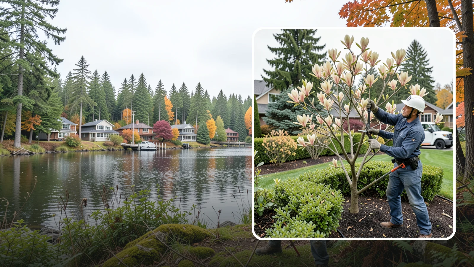 Magnolia Pruning in La Conner, Skagit County, WA - Minimal, careful pruning for magnolias, which resent heavy cuts and slow to heal.