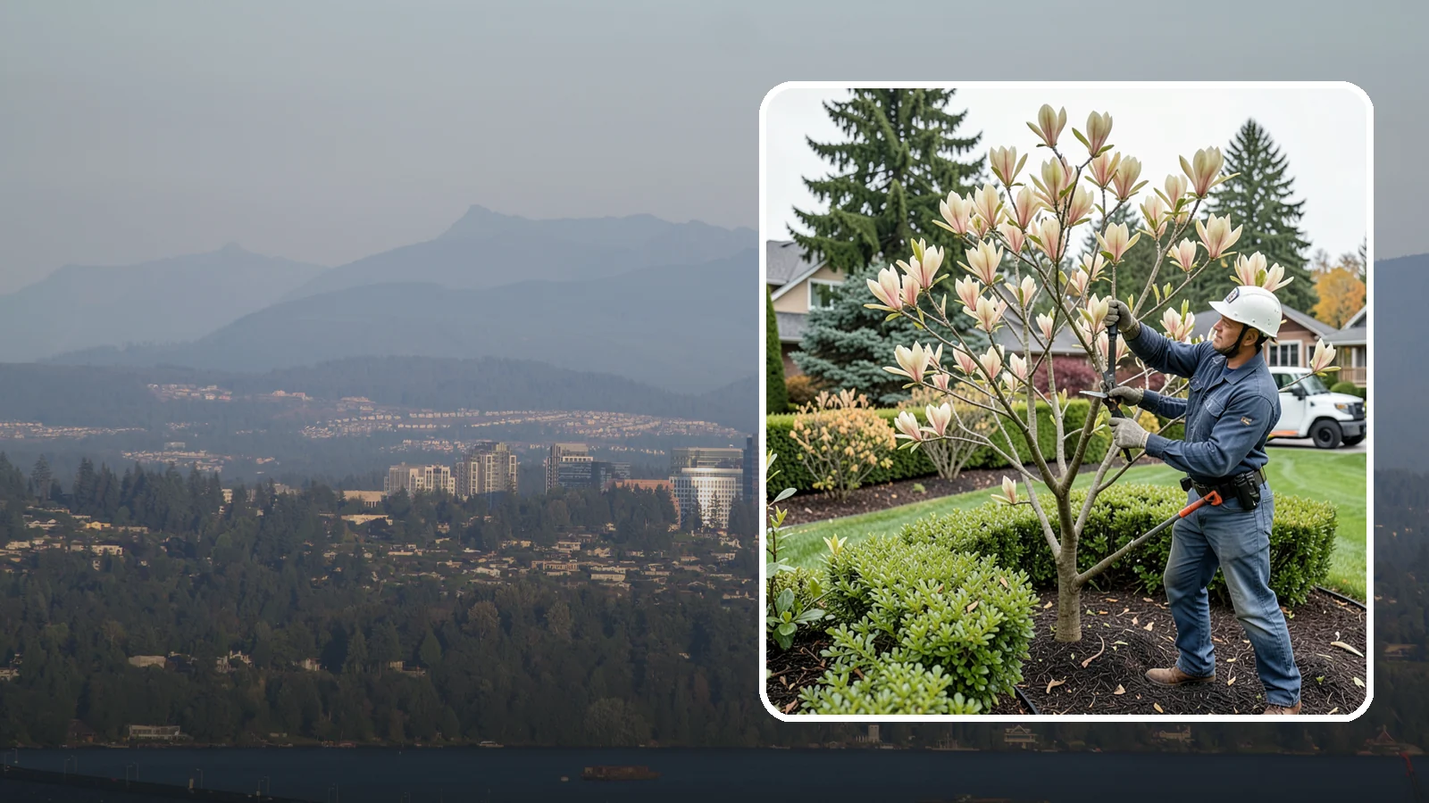 Magnolia Pruning in Medina, King County, WA - Minimal, careful pruning for magnolias, which resent heavy cuts and slow to heal.