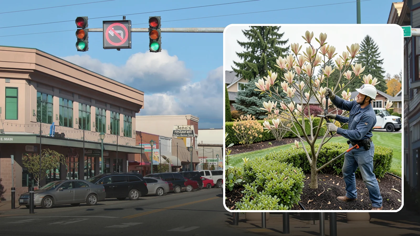 Magnolia Pruning in Monroe, Snohomish County, WA - Minimal, careful pruning for magnolias, which resent heavy cuts and slow to heal.