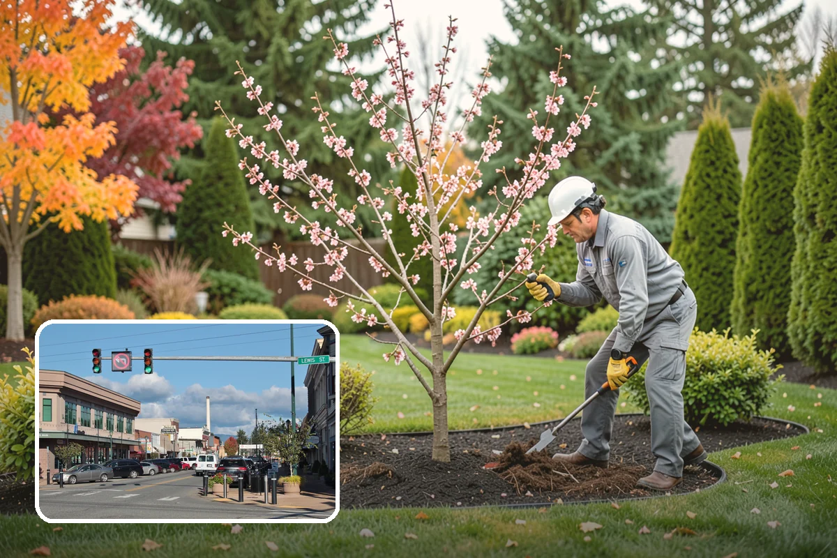 Magnolia Pruning in Monroe, Snohomish County, WA - Respects the magnolia's dislike of heavy cuts