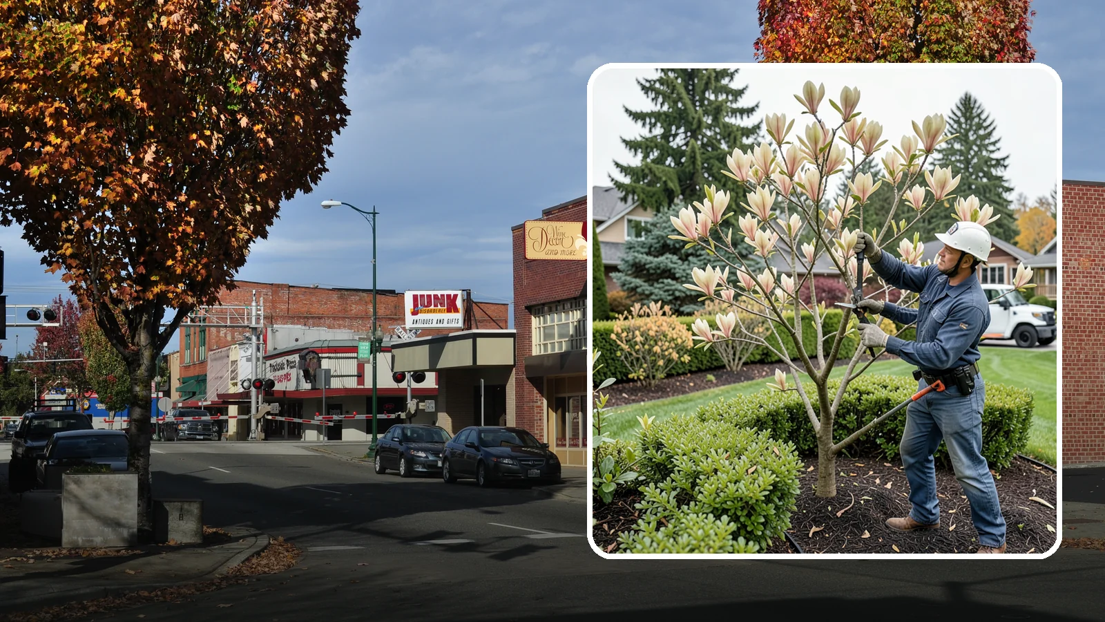 Magnolia Pruning in Puyallup, Pierce County, WA - Minimal, careful pruning for magnolias, which resent heavy cuts and slow to heal.