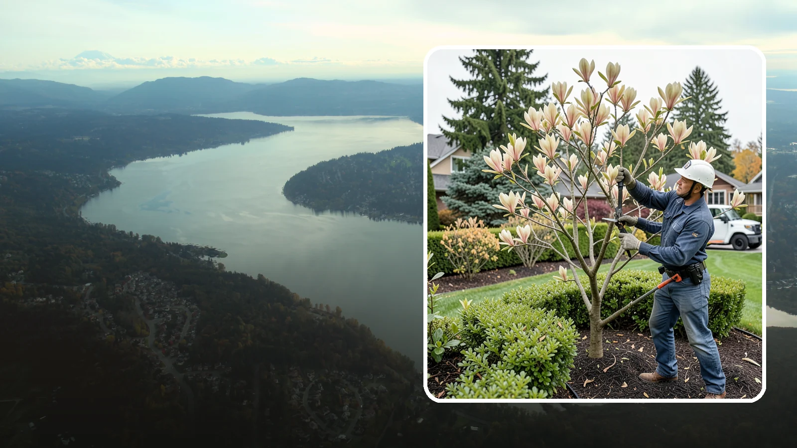 Magnolia Pruning in Sammamish, King County, WA - Minimal, careful pruning for magnolias, which resent heavy cuts and slow to heal.