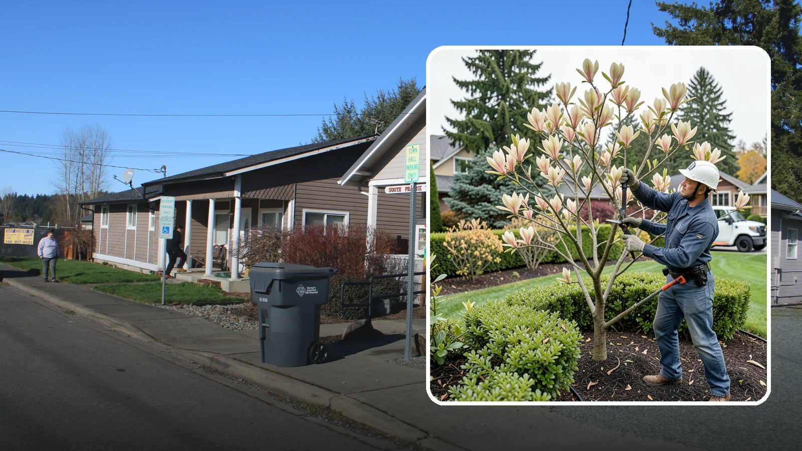 Magnolia Pruning in South Prairie, Pierce County, WA - Minimal, careful pruning for magnolias, which resent heavy cuts and slow to heal.