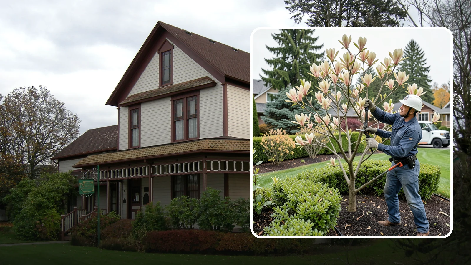 Magnolia Pruning in Sumner, Pierce County, WA - Minimal, careful pruning for magnolias, which resent heavy cuts and slow to heal.