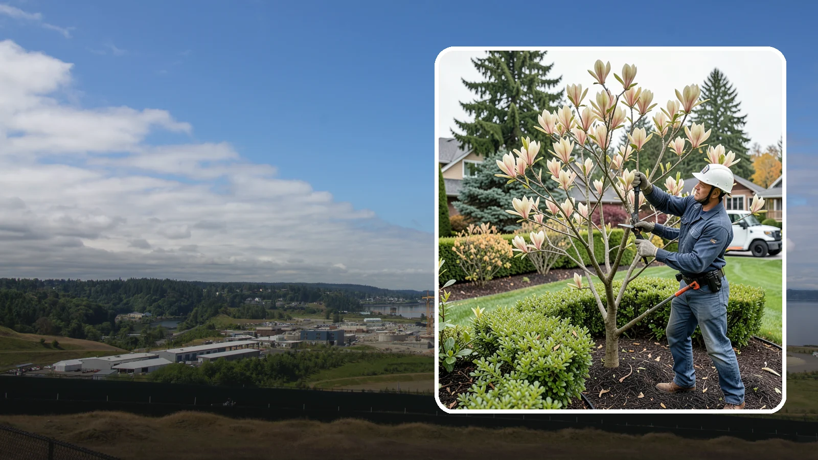 Magnolia Pruning in University Place, Pierce County, WA - Minimal, careful pruning for magnolias, which resent heavy cuts and slow to heal.