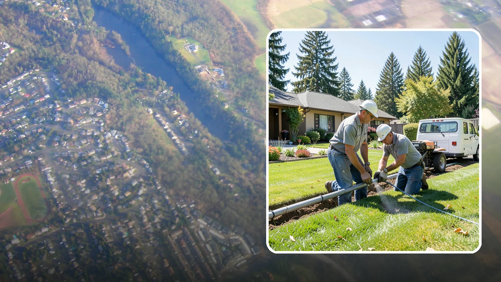Mainline Leak Repair in Algona, King County, WA - We repair pressurized mainline leaks that cause constant water flow, low pressure, and soggy ground even when your sprinklers are...