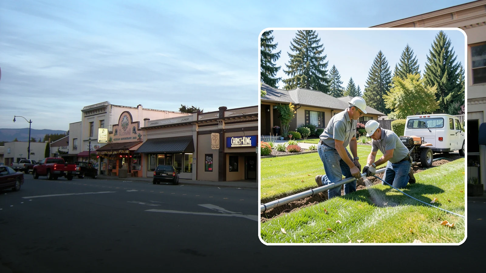 Mainline Leak Repair in Burlington, Skagit County, WA - We repair pressurized mainline leaks that cause constant water flow, low pressure, and soggy ground even when your sprinklers are...