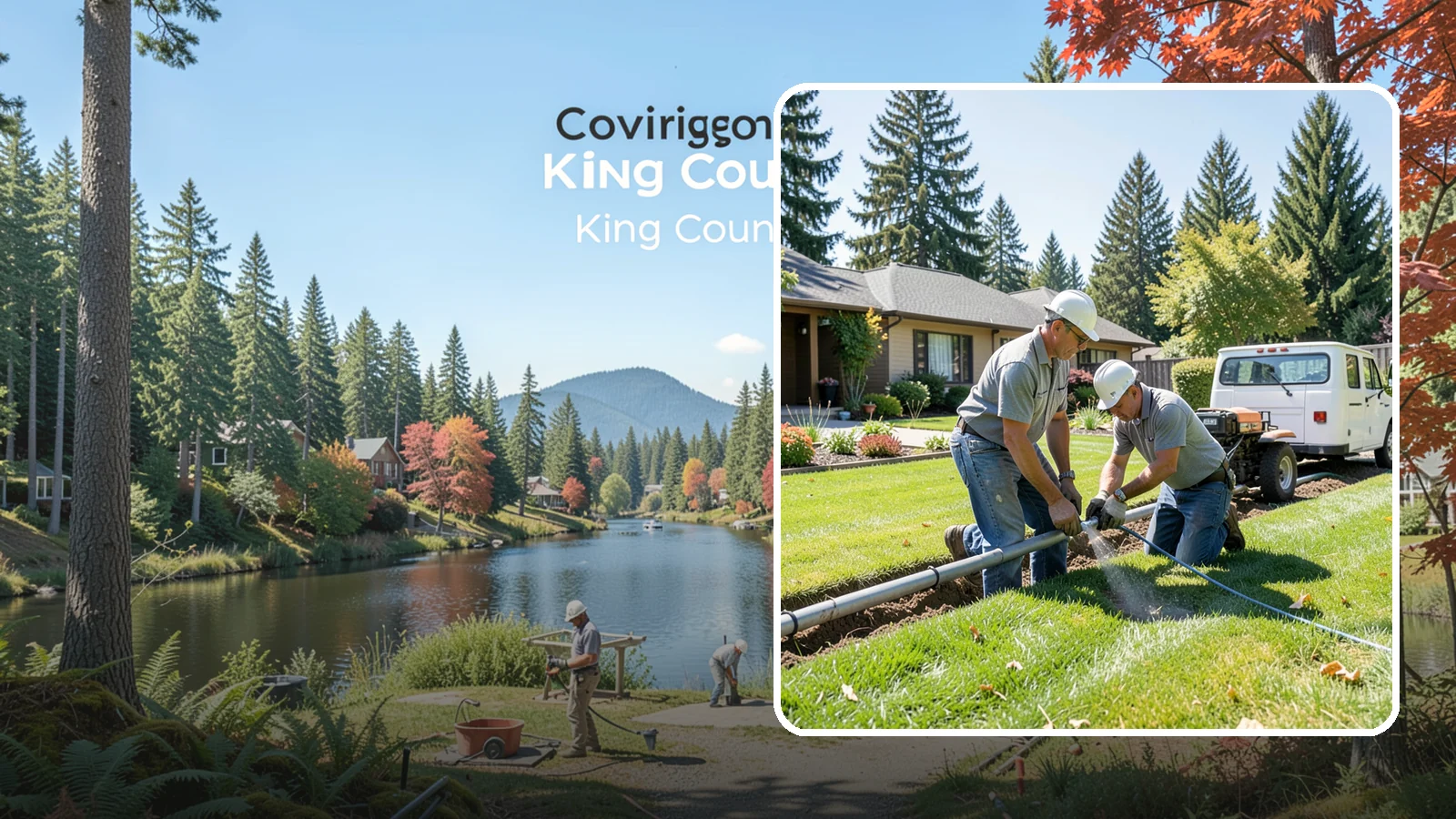 Mainline Leak Repair in Covington, King County, WA - We repair pressurized mainline leaks that cause constant water flow, low pressure, and soggy ground even when your sprinklers are...