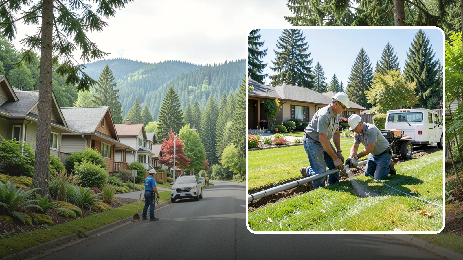 Mainline Leak Repair in Darrington, Snohomish County, WA - We repair pressurized mainline leaks that cause constant water flow, low pressure, and soggy ground even when your sprinklers are...