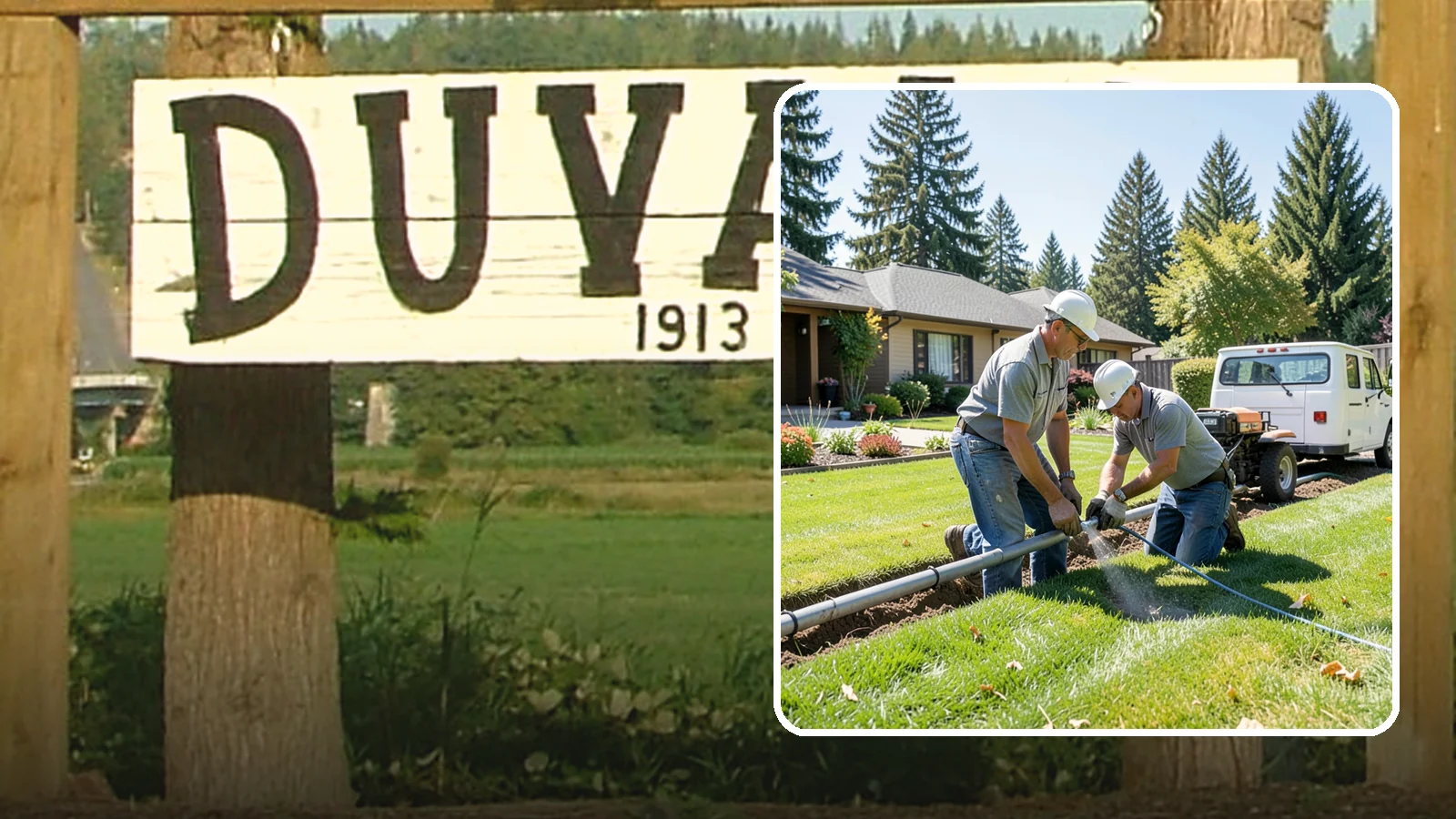 Mainline Leak Repair in Duvall, King County, WA - We repair pressurized mainline leaks that cause constant water flow, low pressure, and soggy ground even when your sprinklers are...