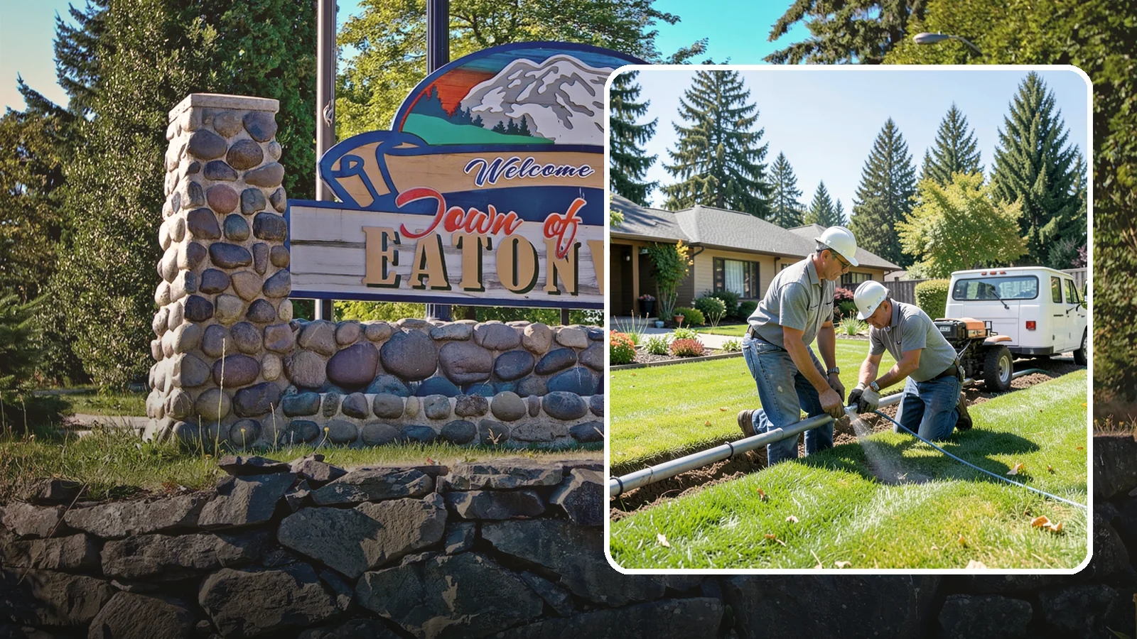 Mainline Leak Repair in Eatonville, Pierce County, WA - We repair pressurized mainline leaks that cause constant water flow, low pressure, and soggy ground even when your sprinklers are...