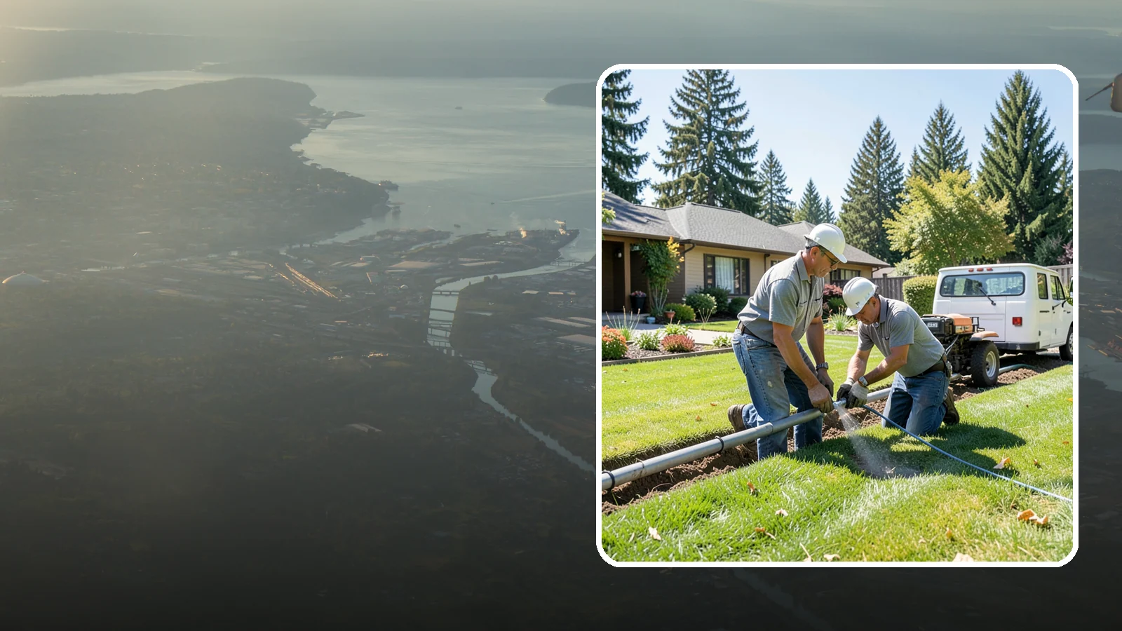 Mainline Leak Repair in Fife, Pierce County, WA - We repair pressurized mainline leaks that cause constant water flow, low pressure, and soggy ground even when your sprinklers are...