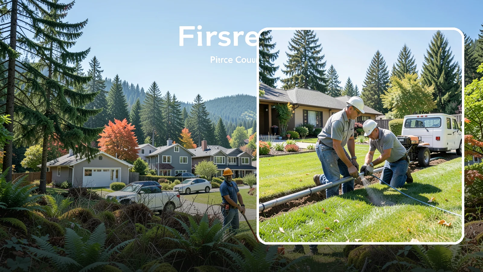 Mainline Leak Repair in Fircrest, Pierce County, WA - We repair pressurized mainline leaks that cause constant water flow, low pressure, and soggy ground even when your sprinklers are...