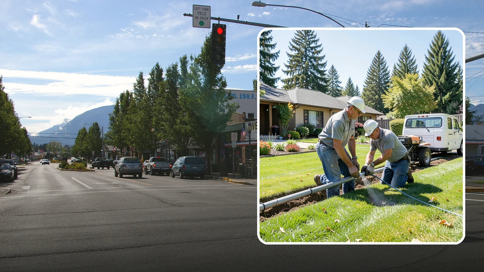 Mainline Leak Repair in North Bend, King County, WA - We repair pressurized mainline leaks that cause constant water flow, low pressure, and soggy ground even when your sprinklers are...