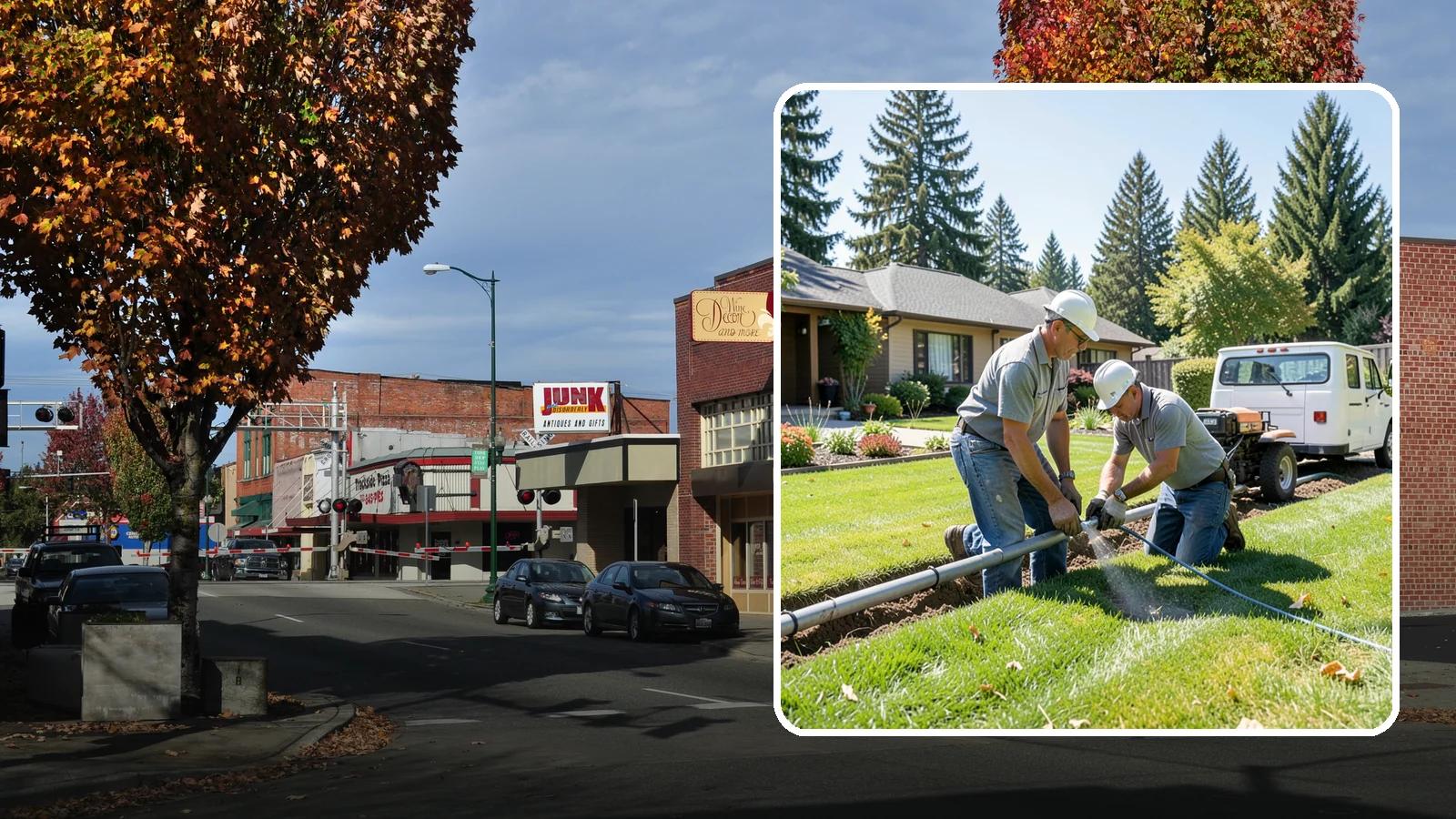 Mainline Leak Repair in Puyallup, Pierce County, WA - We repair pressurized mainline leaks that cause constant water flow, low pressure, and soggy ground even when your sprinklers are...
