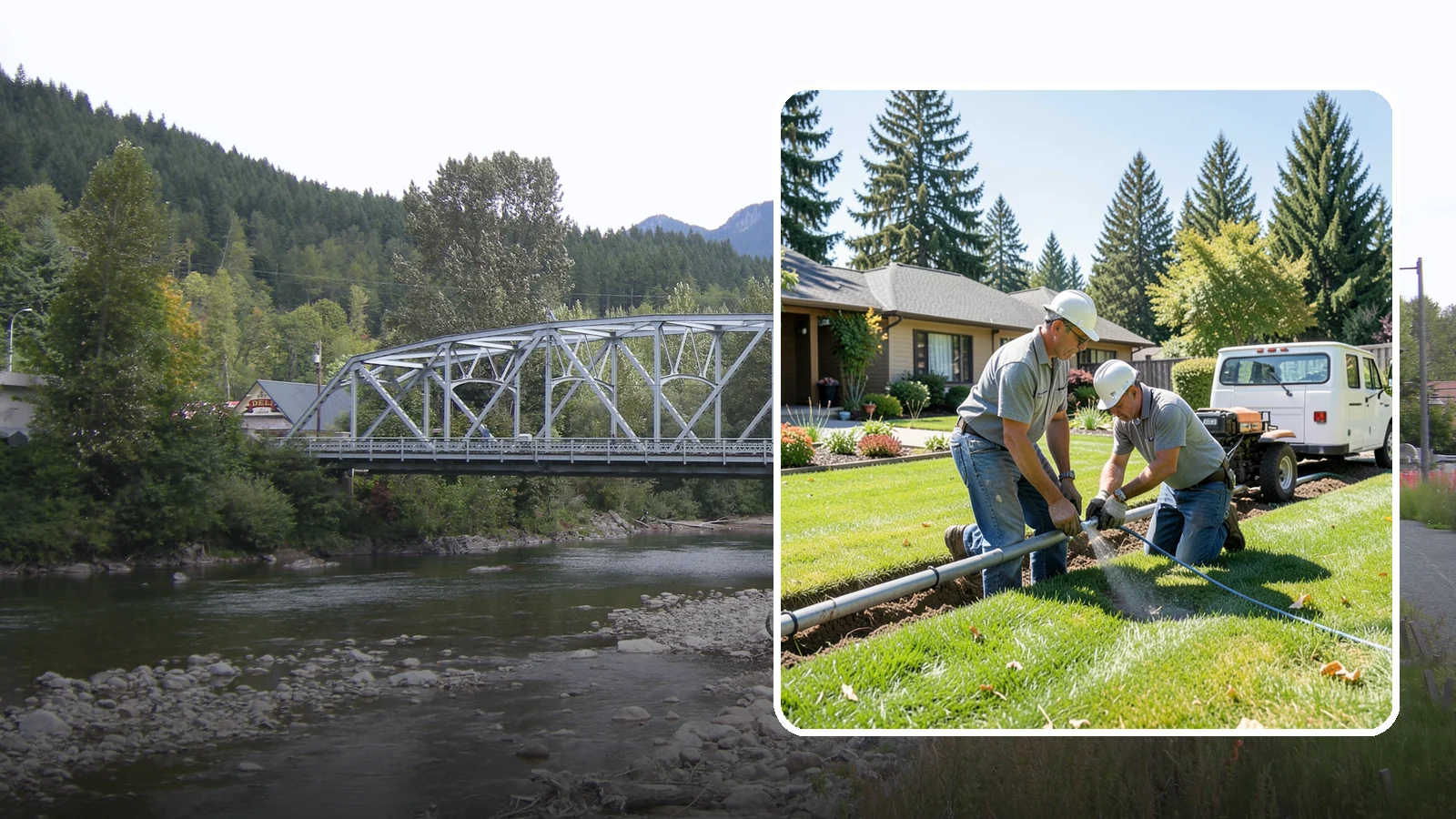Mainline Leak Repair in Skykomish, King County, WA - We repair pressurized mainline leaks that cause constant water flow, low pressure, and soggy ground even when your sprinklers are...