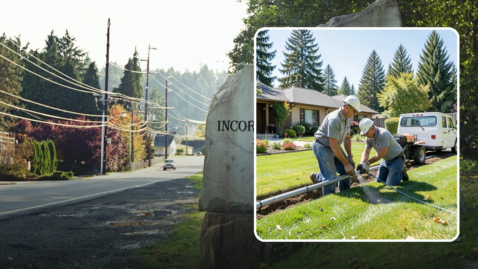Mainline Leak Repair in Wilkeson, Pierce County, WA - We repair pressurized mainline leaks that cause constant water flow, low pressure, and soggy ground even when your sprinklers are...