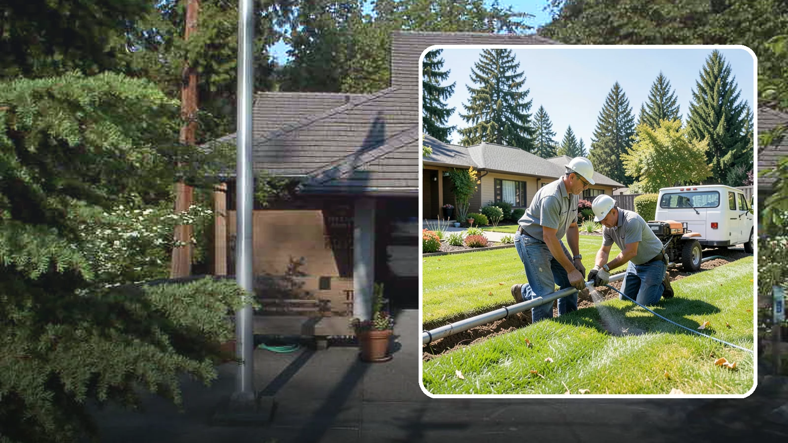 Mainline Leak Repair in Yarrow Point, King County, WA - We repair pressurized mainline leaks that cause constant water flow, low pressure, and soggy ground even when your sprinklers are...