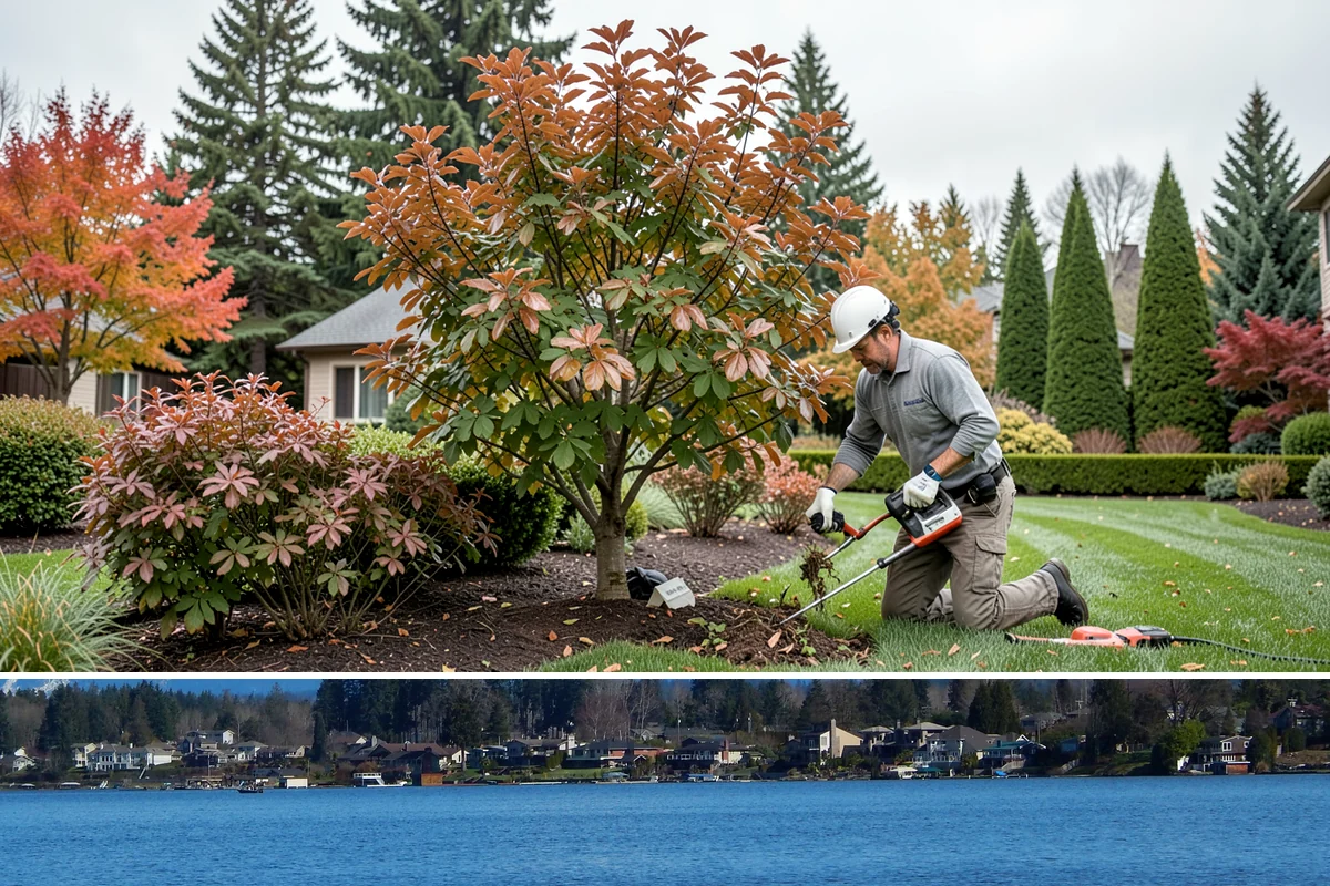 Maple Tree Pruning in Lake Stevens, Snohomish County, WA - Best pruned in late winter dormancy to minimize sap bleeding.