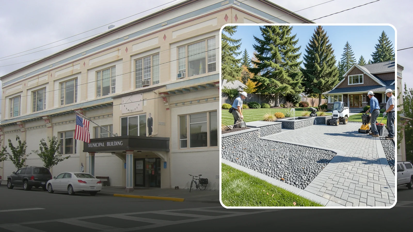 Mexican Beach Pebble Installation in Anacortes, Skagit County, WA - Smooth, dark, ocean-tumbled pebbles that deliver a refined, high-end look for modern beds and water features.