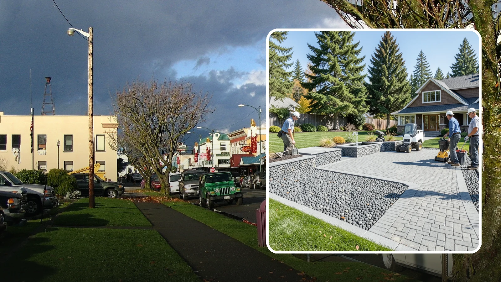 Mexican Beach Pebble Installation in Arlington, Snohomish County, WA - Smooth, dark, ocean-tumbled pebbles that deliver a refined, high-end look for modern beds and water features.