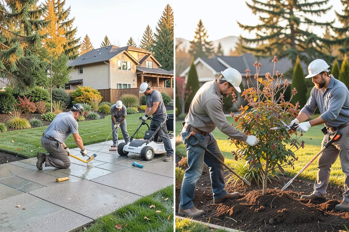 Mexican Beach Pebble Installation in Bonney Lake, Pierce County, WA - Shape and grade the feature bed with clean, defined edges