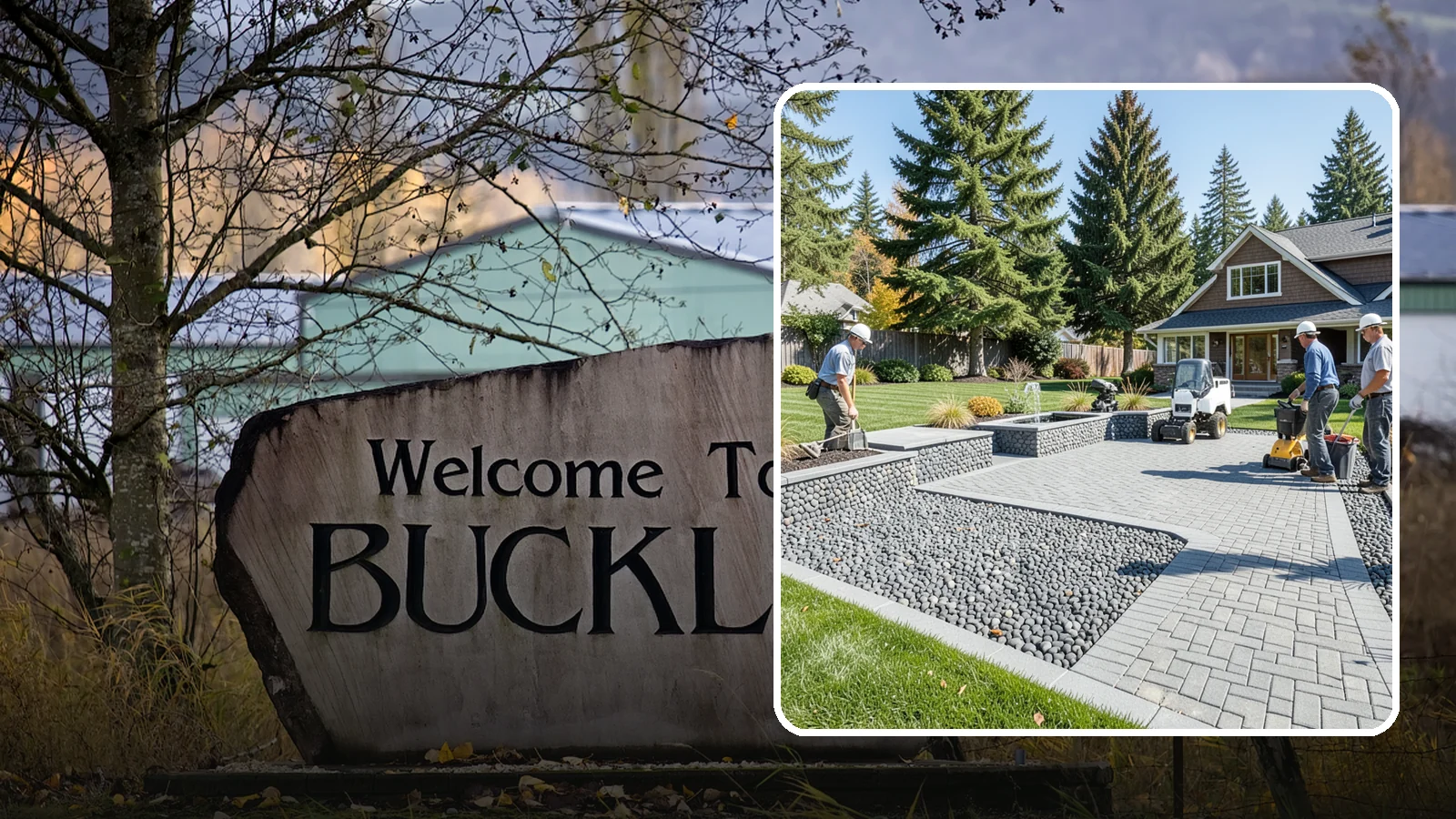 Mexican Beach Pebble Installation in Buckley, Pierce County, WA - Smooth, dark, ocean-tumbled pebbles that deliver a refined, high-end look for modern beds and water features.
