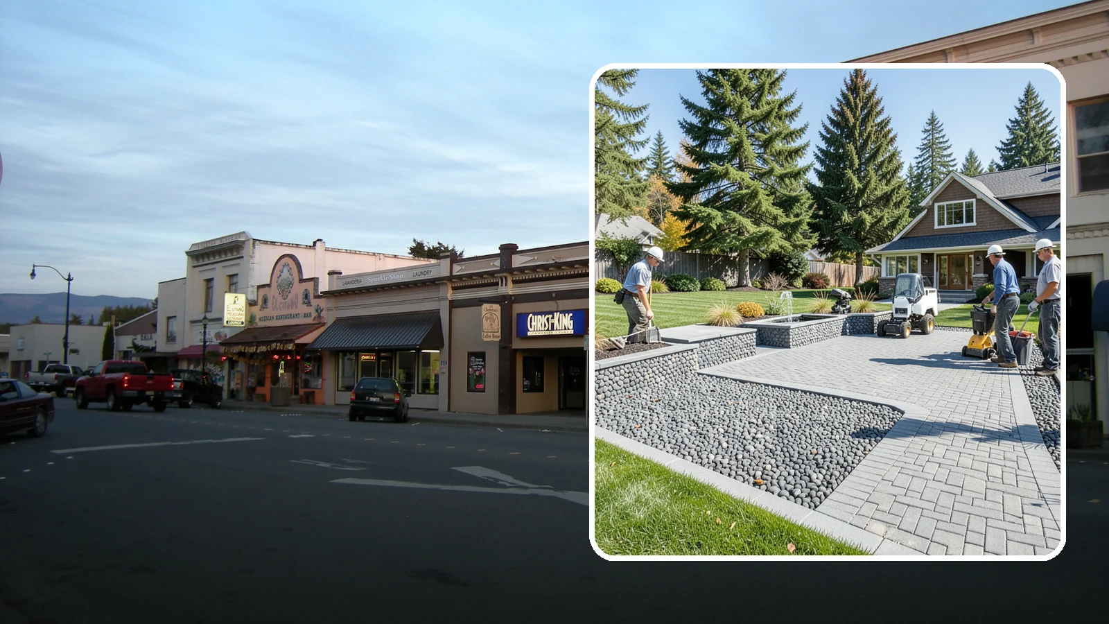 Mexican Beach Pebble Installation in Burlington, Skagit County, WA - Smooth, dark, ocean-tumbled pebbles that deliver a refined, high-end look for modern beds and water features.
