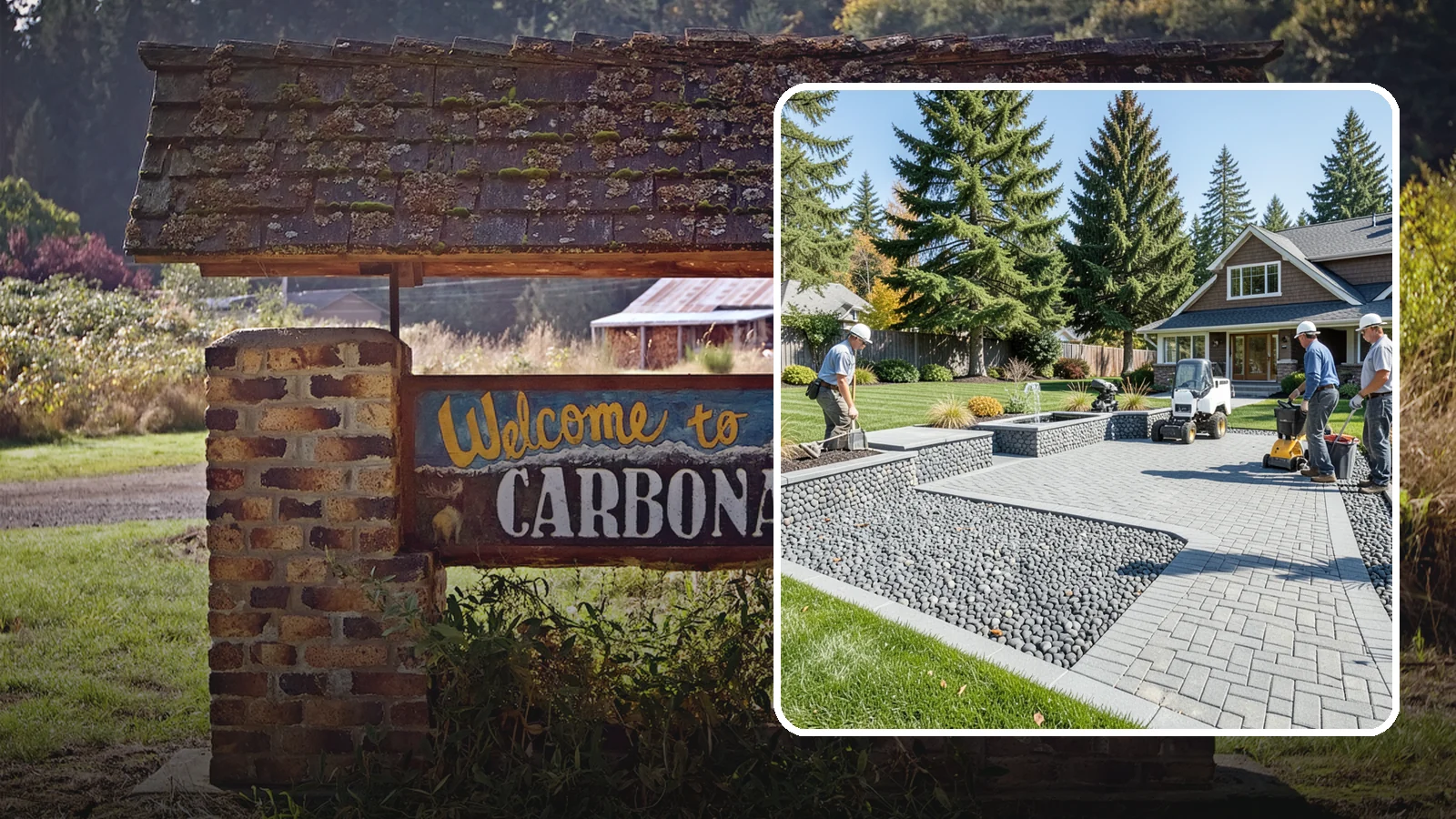 Mexican Beach Pebble Installation in Carbonado, Pierce County, WA - Smooth, dark, ocean-tumbled pebbles that deliver a refined, high-end look for modern beds and water features.