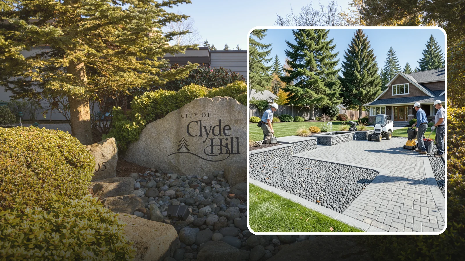 Mexican Beach Pebble Installation in Clyde Hill, King County, WA - Smooth, dark, ocean-tumbled pebbles that deliver a refined, high-end look for modern beds and water features.