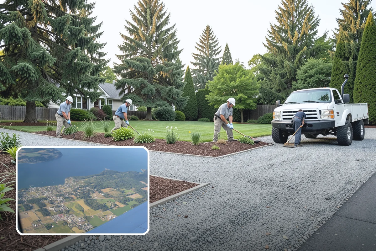 Mexican Beach Pebble Installation in Coupeville, Island County, WA - Elegant, uniform finish for high-end designs