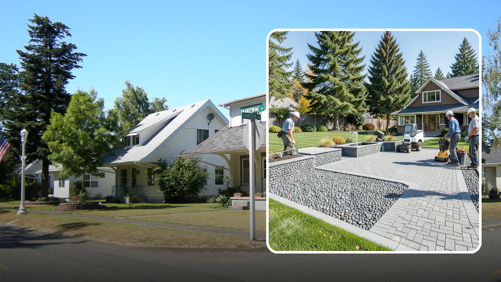 Mexican Beach Pebble Installation in DuPont, Pierce County, WA - Smooth, dark, ocean-tumbled pebbles that deliver a refined, high-end look for modern beds and water features.