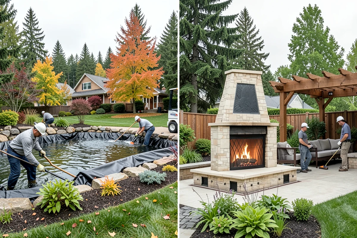 Mexican Beach Pebble Installation in DuPont, Pierce County, WA - Shape and grade the feature bed with clean, defined edges