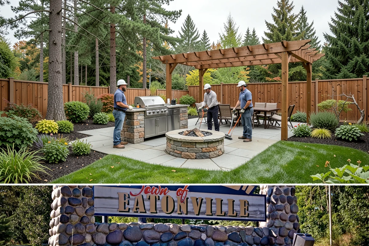 Mexican Beach Pebble Installation in Eatonville, Pierce County, WA - Mexican beach pebble installs in any season, though it looks its dramatic best glistening under our wet Northwest skies right...