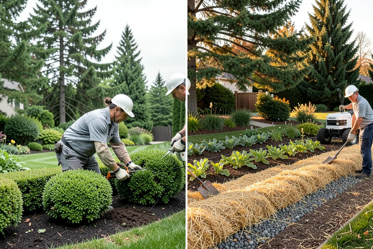 Mexican Beach Pebble Installation in Enumclaw, King County, WA - Shape and grade the feature bed with clean, defined edges
