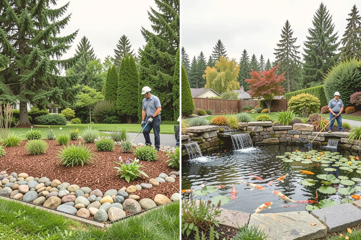 Mexican Beach Pebble Installation in Fife, Pierce County, WA - Shape and grade the feature bed with clean, defined edges