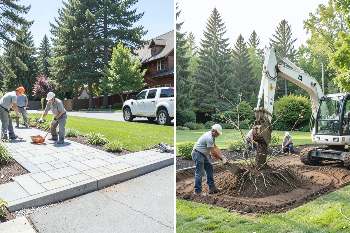 Mexican Beach Pebble Installation in Gold Bar, Snohomish County, WA - Shape and grade the feature bed with clean, defined edges