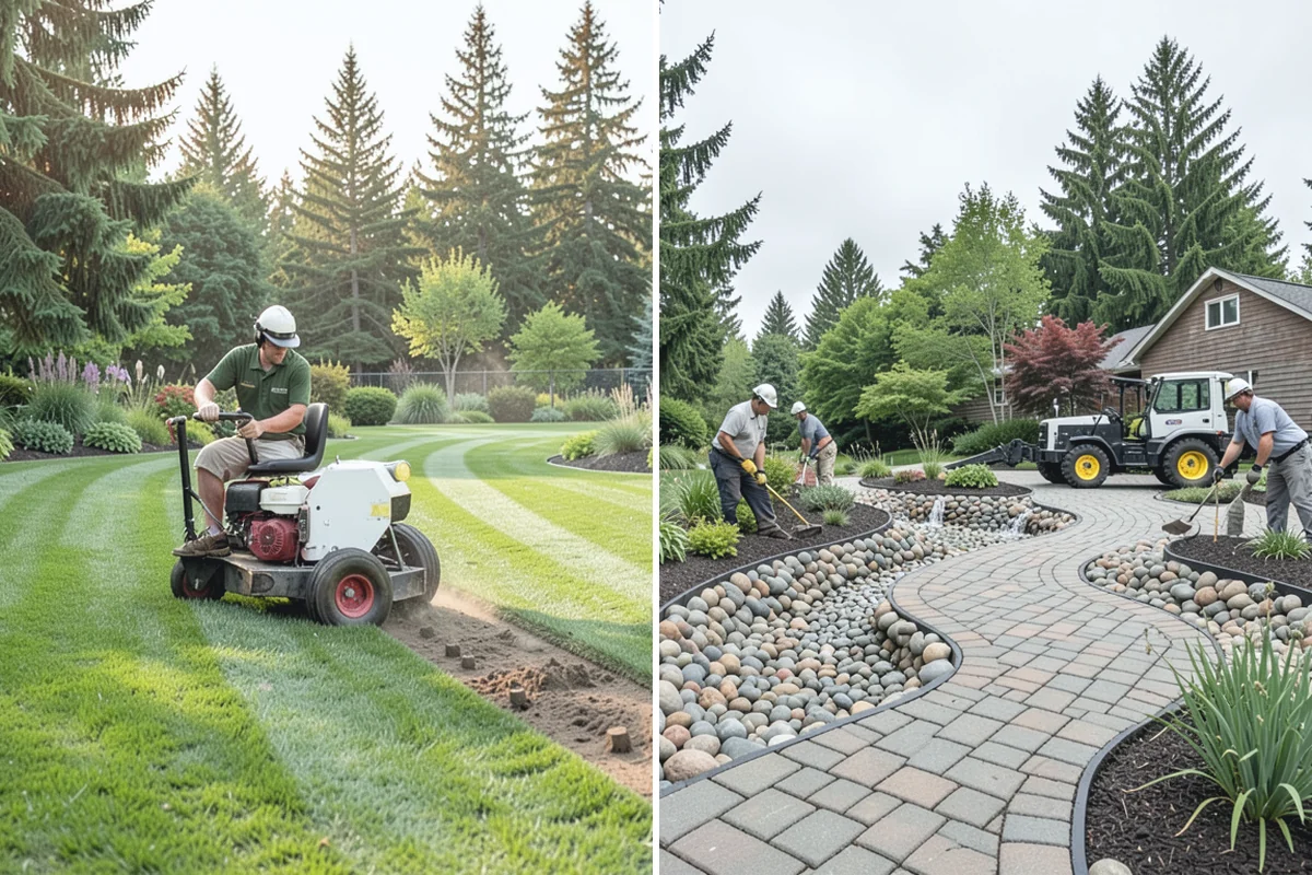Mexican Beach Pebble Installation in Granite Falls, Snohomish County, WA - Shape and grade the feature bed with clean, defined edges
