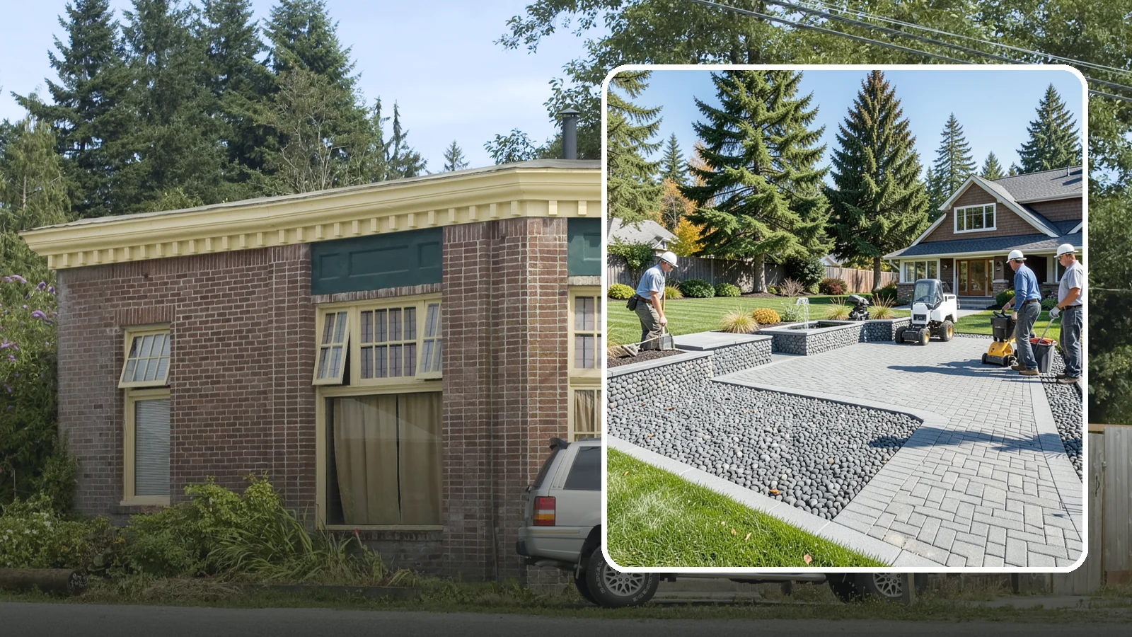 Mexican Beach Pebble Installation in Hamilton, Skagit County, WA - Smooth, dark, ocean-tumbled pebbles that deliver a refined, high-end look for modern beds and water features.