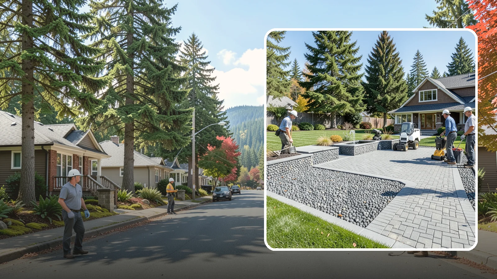 Mexican Beach Pebble Installation in Hunts Point, King County, WA - Smooth, dark, ocean-tumbled pebbles that deliver a refined, high-end look for modern beds and water features.