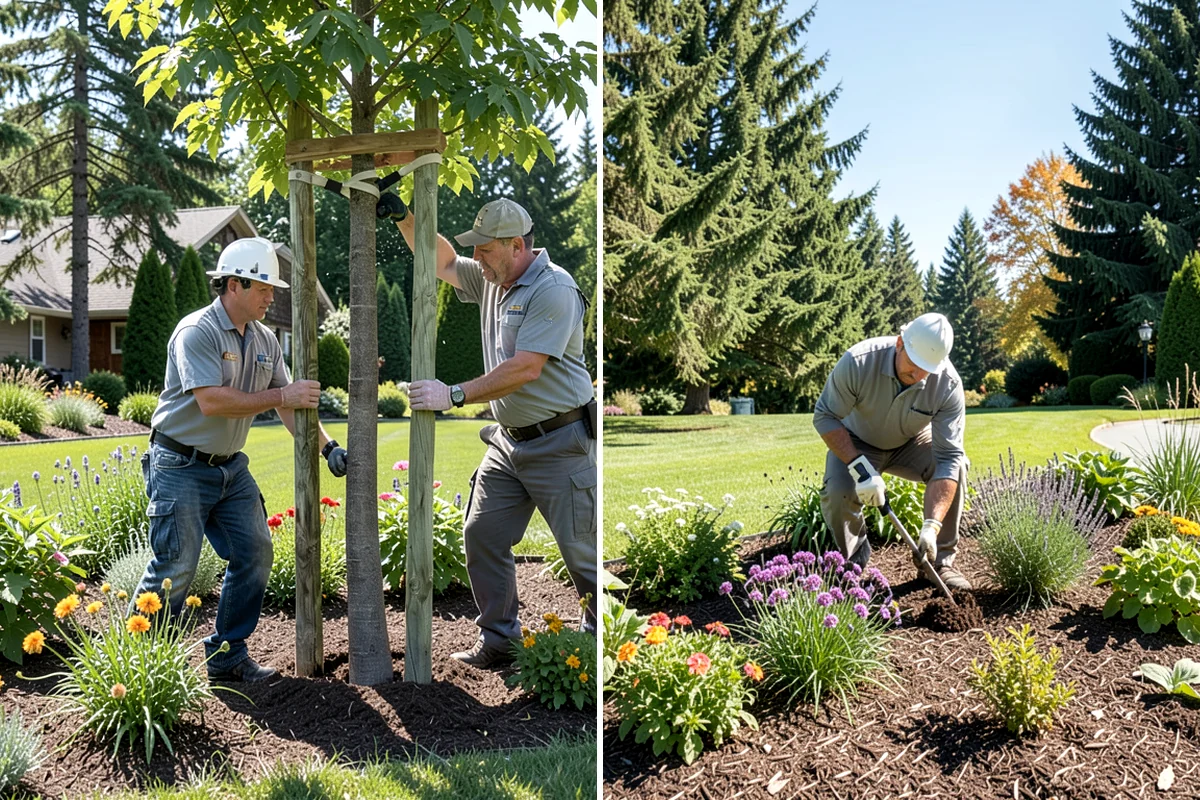 Mexican Beach Pebble Installation in Lake Forest Park, King County, WA - Shape and grade the feature bed with clean, defined edges