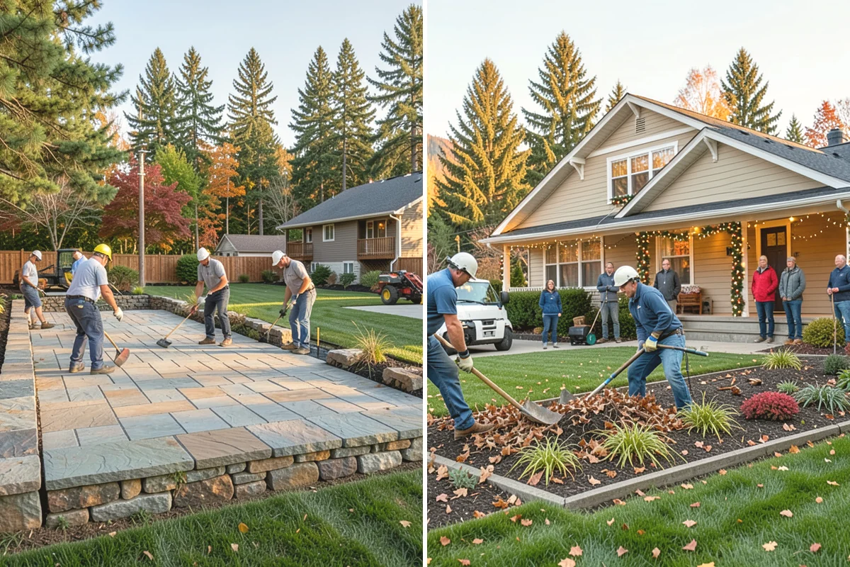 Mexican Beach Pebble Installation in Lake Stevens, Snohomish County, WA - Shape and grade the feature bed with clean, defined edges