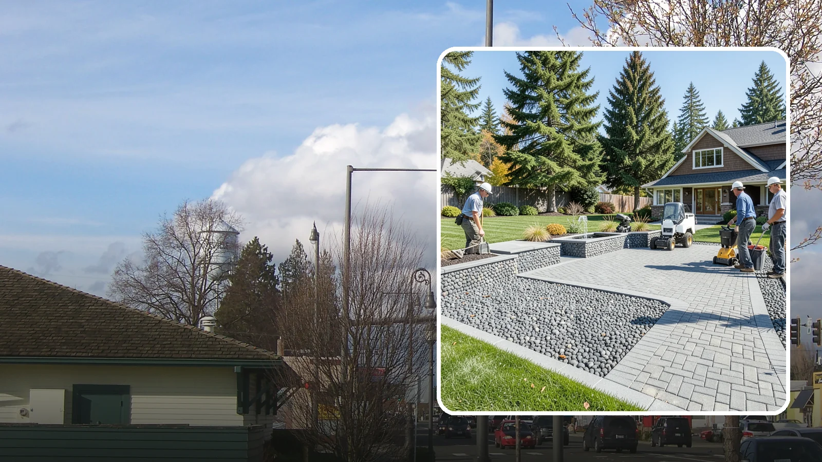 Mexican Beach Pebble Installation in Marysville, Snohomish County, WA - Smooth, dark, ocean-tumbled pebbles that deliver a refined, high-end look for modern beds and water features.