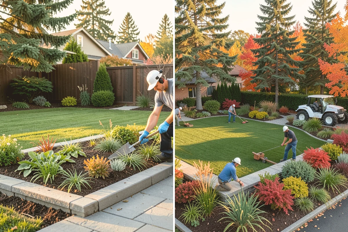 Mexican Beach Pebble Installation in Milton, King County, WA - Shape and grade the feature bed with clean, defined edges