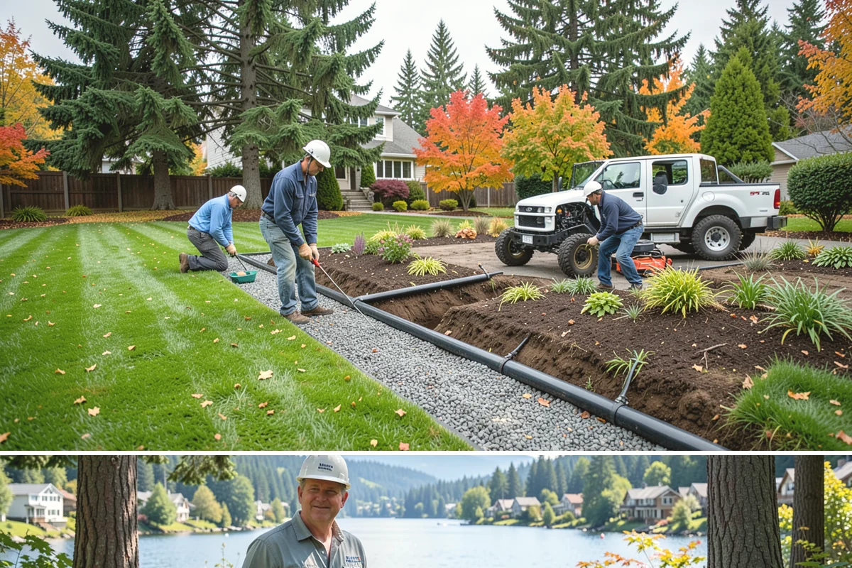 Mexican Beach Pebble Installation in Milton, King County, WA - Mexican beach pebble installs in any season, though it looks its dramatic best glistening under our wet Northwest skies right...