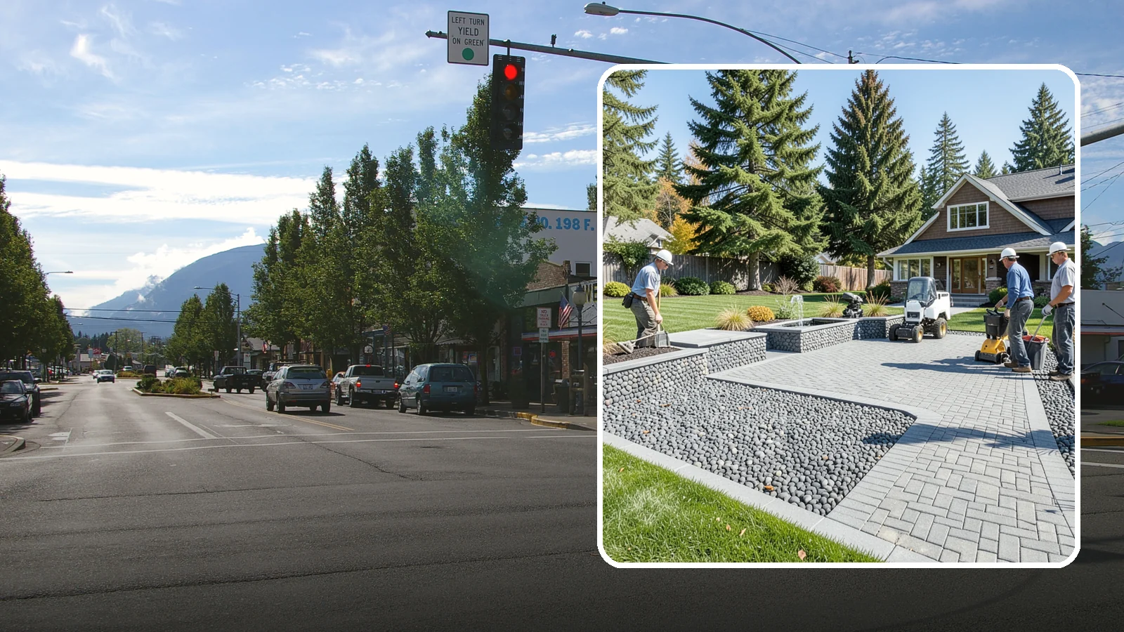 Mexican Beach Pebble Installation in North Bend, King County, WA - Smooth, dark, ocean-tumbled pebbles that deliver a refined, high-end look for modern beds and water features.