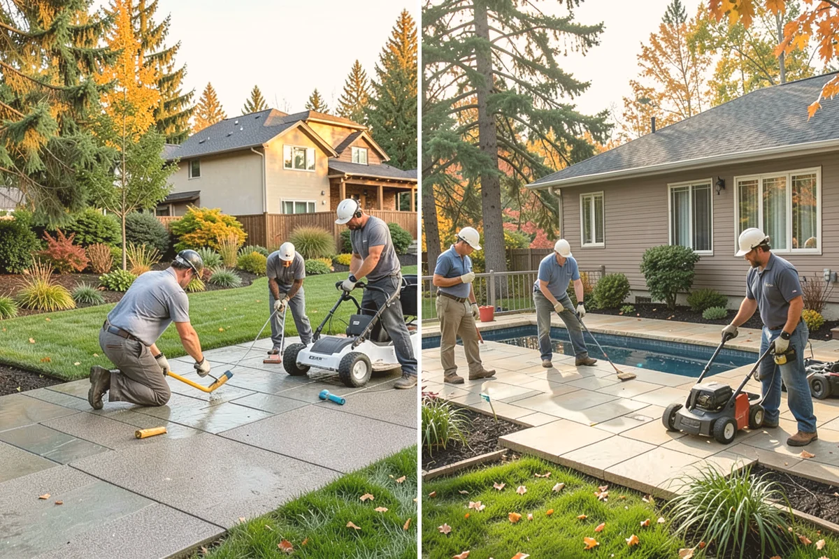 Mexican Beach Pebble Installation in Orting, Pierce County, WA - Shape and grade the feature bed with clean, defined edges