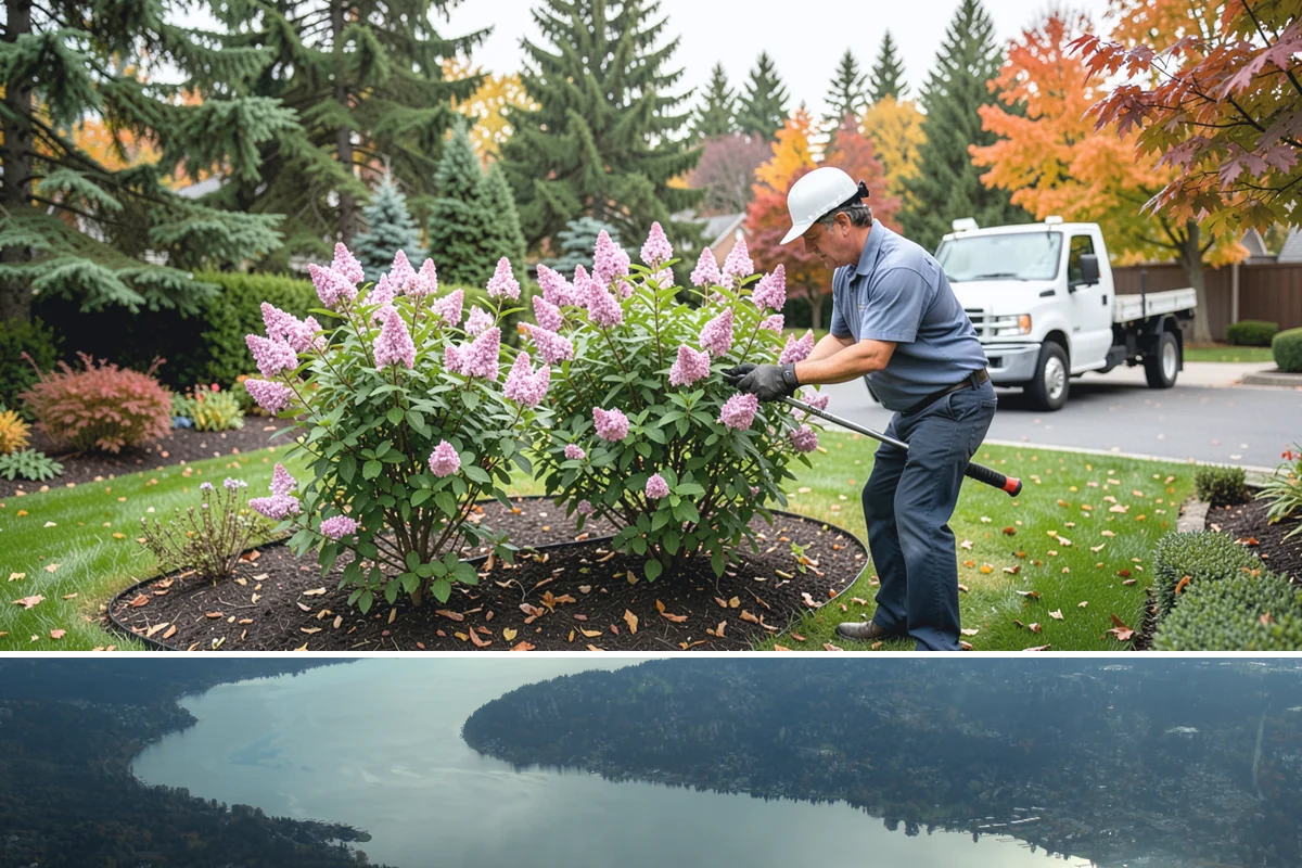 Mexican Beach Pebble Installation in Sammamish, King County, WA - Mexican beach pebble installs in any season, though it looks its dramatic best glistening under our wet Northwest skies right...