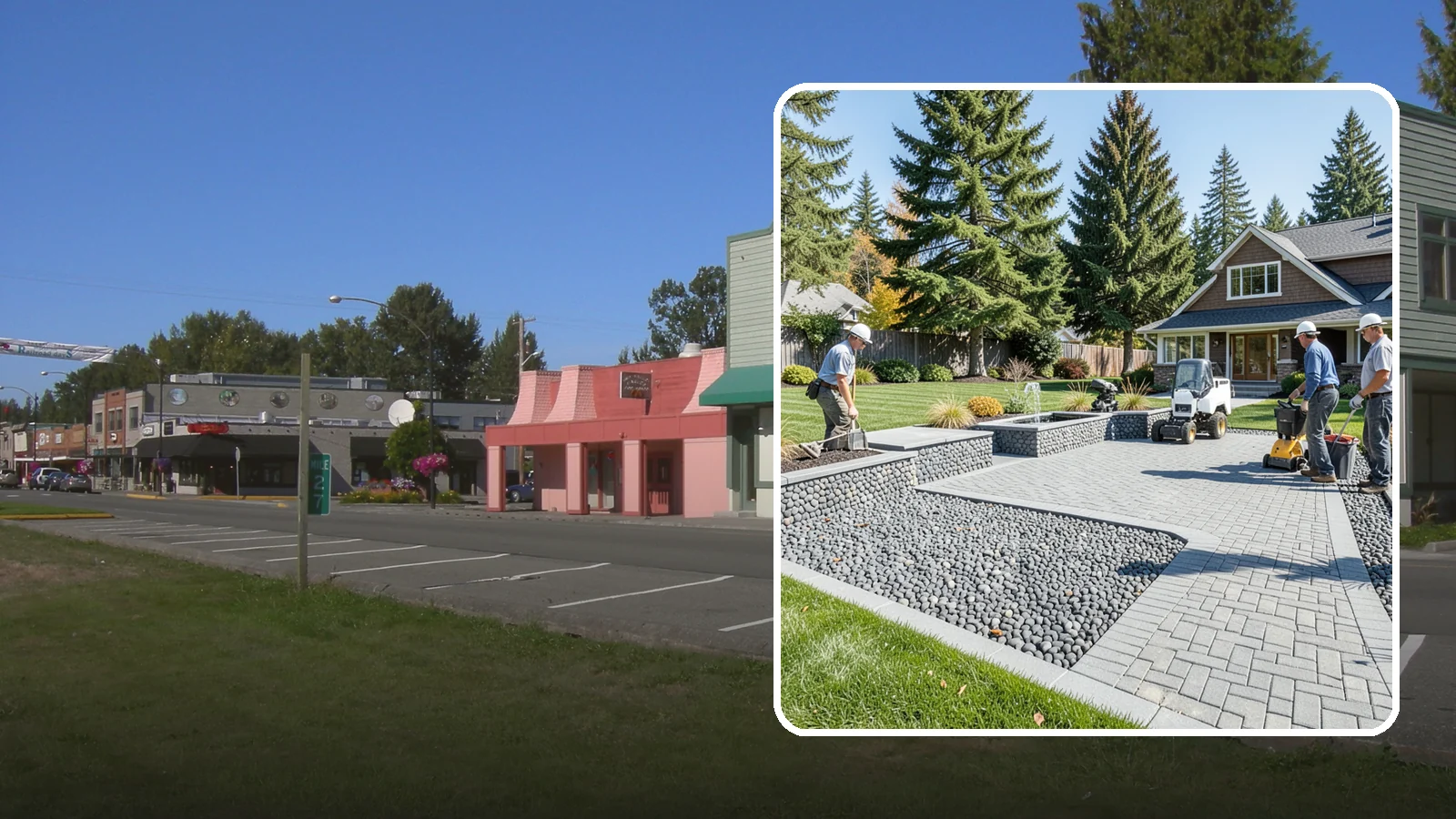 Mexican Beach Pebble Installation in Snoqualmie, King County, WA - Smooth, dark, ocean-tumbled pebbles that deliver a refined, high-end look for modern beds and water features.